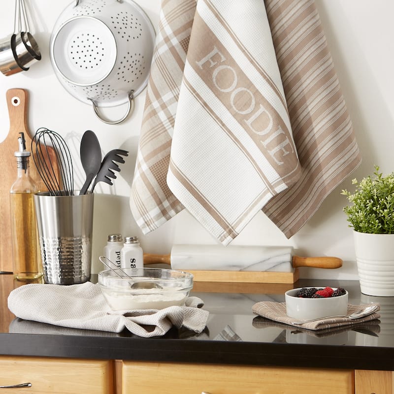 DII Foodie Dishtowel And Dishcloth 5 Piece