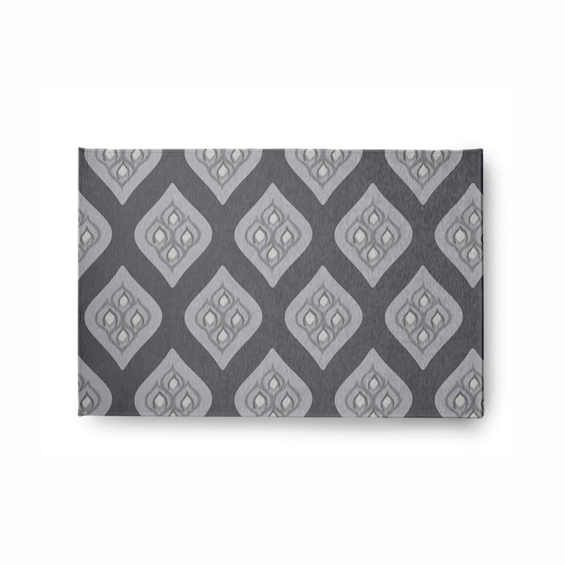 Olgee Bold Pattern Soft Chenille Rug - 2' x 3' - Grey