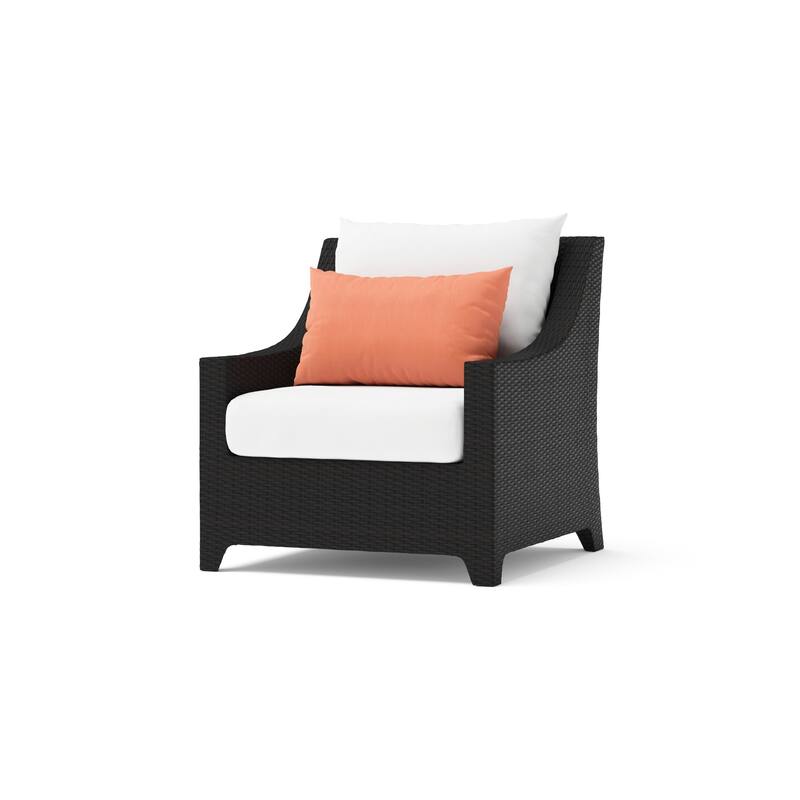 Deco 9 Piece Sunbrella Outdoor Patio Sectional & Club Set
