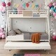 preview thumbnail 1 of 7, Twin Over Full Metal Bunk Bed with Trundle,2 Side Ladder