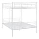 preview thumbnail 8 of 7, Full over Full Metal Bunk Bed, Save Space or Split Into 2 Beds, White