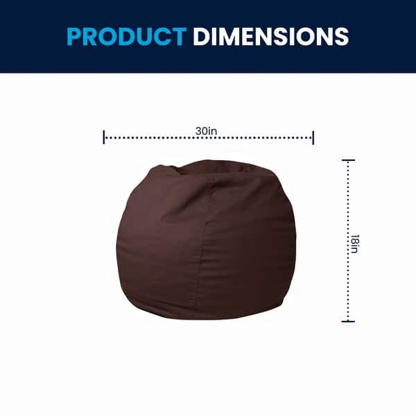 dimension image slide 11 of 22, Small Refillable Bean Bag Chair for Kids and Teens