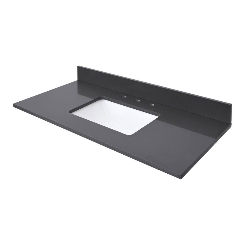 Avanity Quartz Vanity Top with Rectangular Undermount Sinks