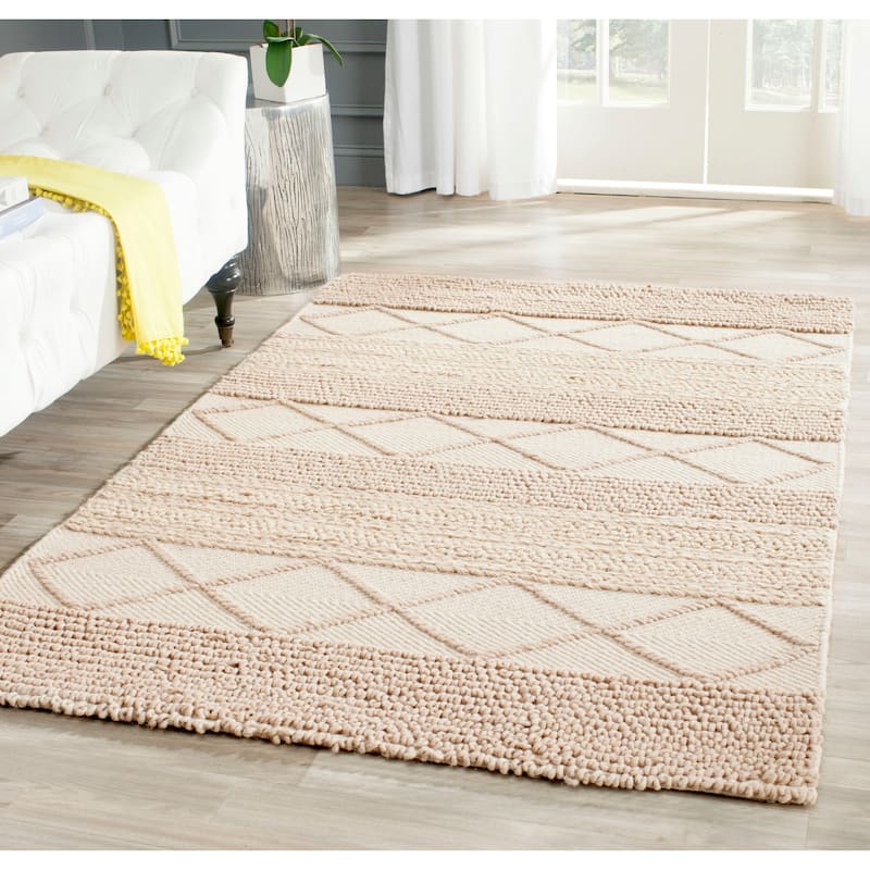 SAFAVIEH Handmade Natura Walfrieda Wool Rug - 3' x 5' - Beige