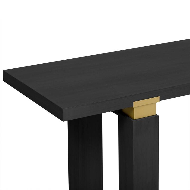 Modern 63" Console Table with Solid Wood Legs and Built-in Shelf for Stylish Entryway Organization