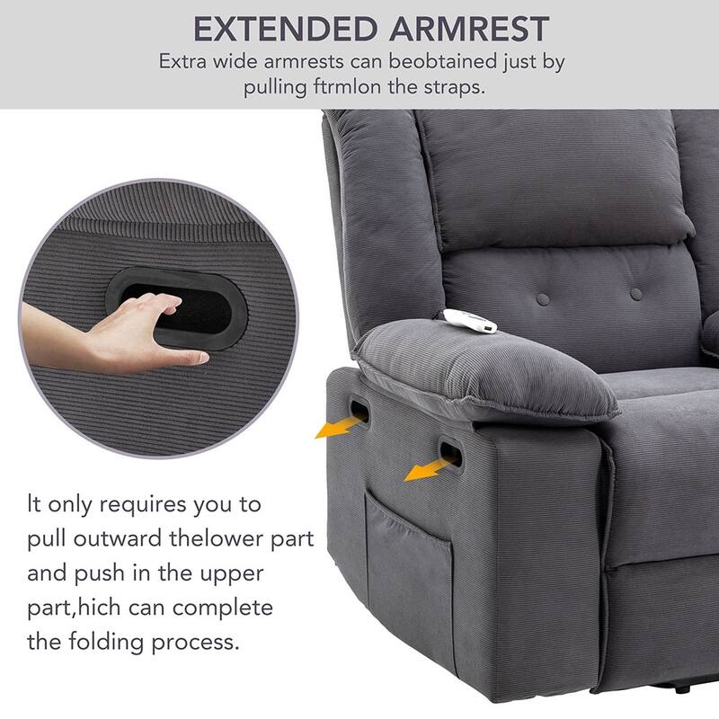 Power Lift Massage Recliner with Heat, Vibration Massage and Storage