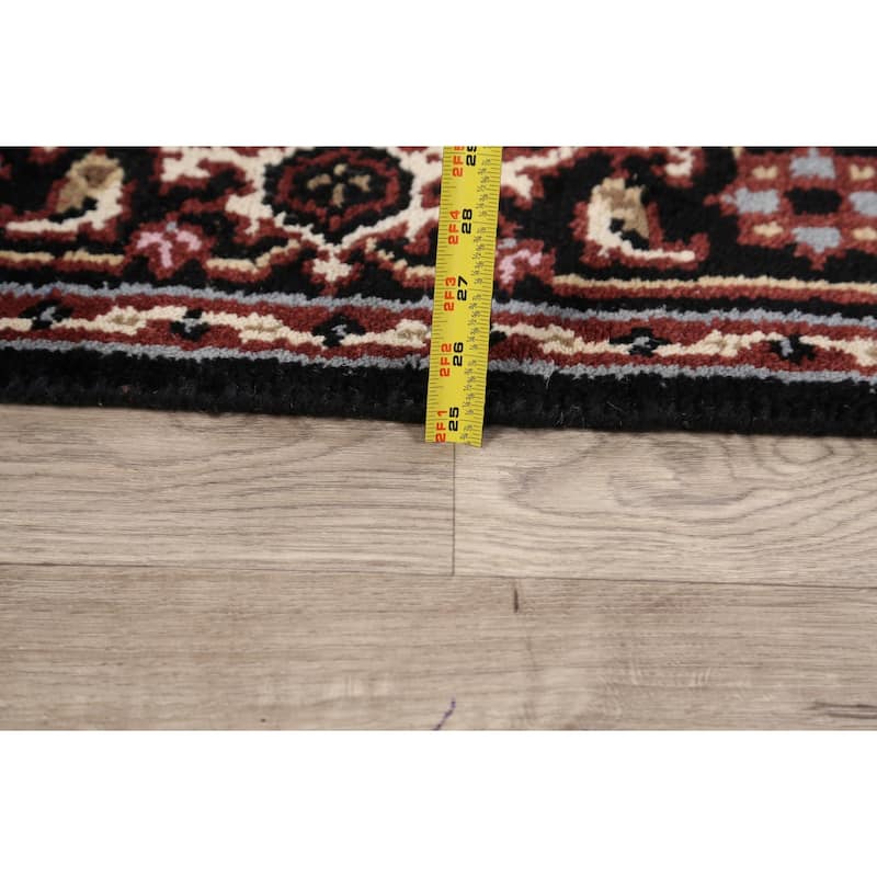 Geometric Heriz Oriental Foyer Area Rug Hand-knotted Wool Carpet - 3'11" x 6'1"