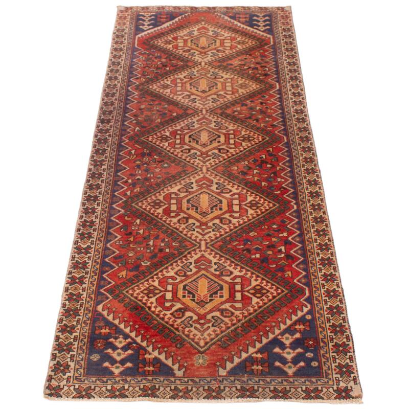 ECARPETGALLERY Hand-knotted Anadol Red Wool Rug - 3'2 x 9'2