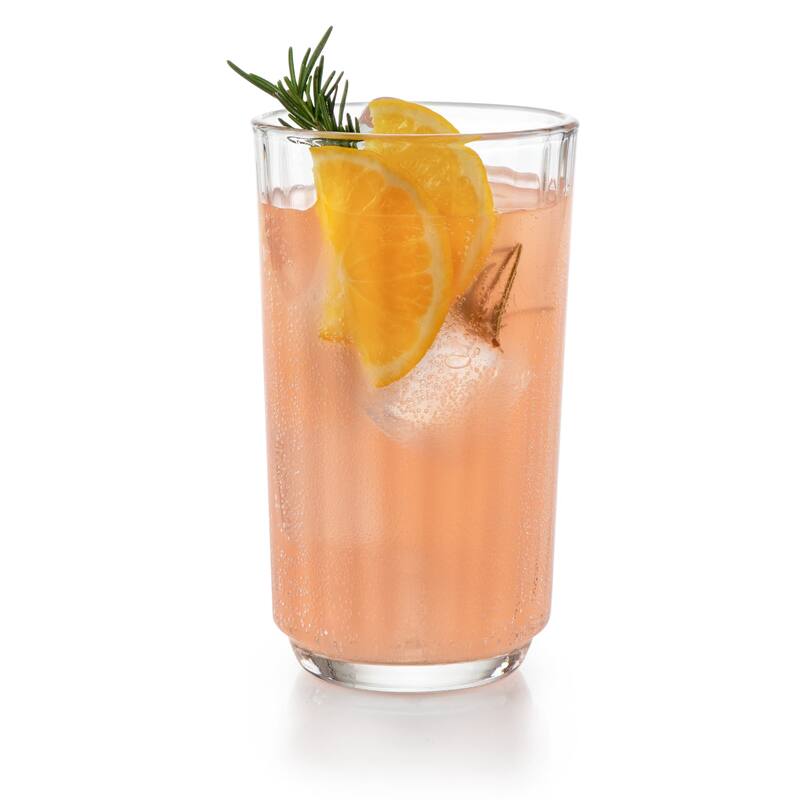 Libbey Paneled Tumbler Drinking Glasses, 17 ounce, Set of 6 - Set of 6