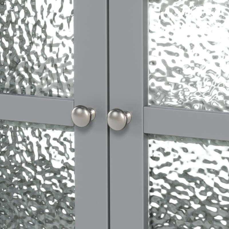 36"Vanity with Ceramic Sink,Vanity with Shelf,with Solid Wood Legs,Waterproof Painted Finish,Metal Knobs and Close Hinges Design