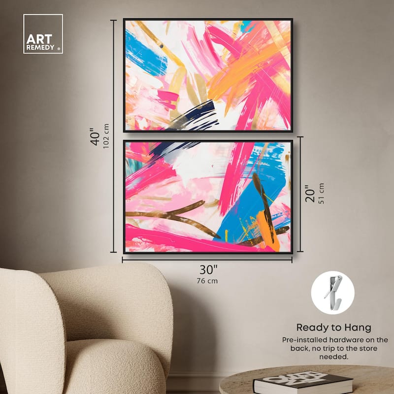 Language Spontaneity II Canvas Set of 2 by Art Remedy