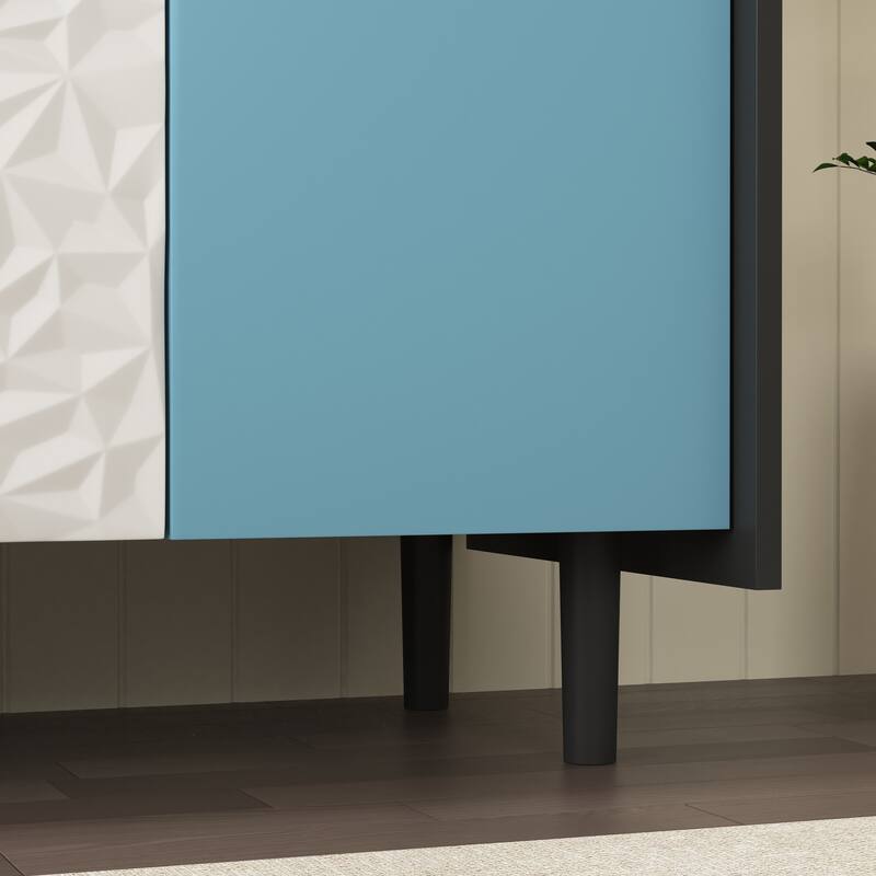 Exquisite Decorative Cabinet Display Cabinet with Drawers, Buffet Cabinet Dining Cabinet with Open Storage