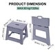 preview thumbnail 8 of 10, 9" Folding Step Stool for Adults 132 lbs Capacity - 10 x 7.3 x 9.6inch Purple