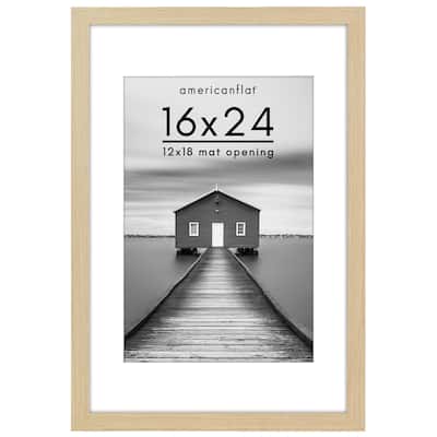 Americanflat Wide Molding Picture Frame with Mat