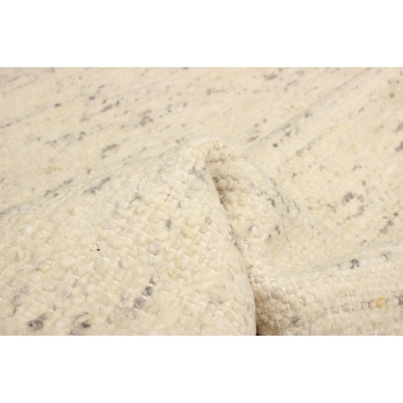 ECARPETGALLERY Braid weave Sienna Cream Wool Rug - 5'4 x 7'8