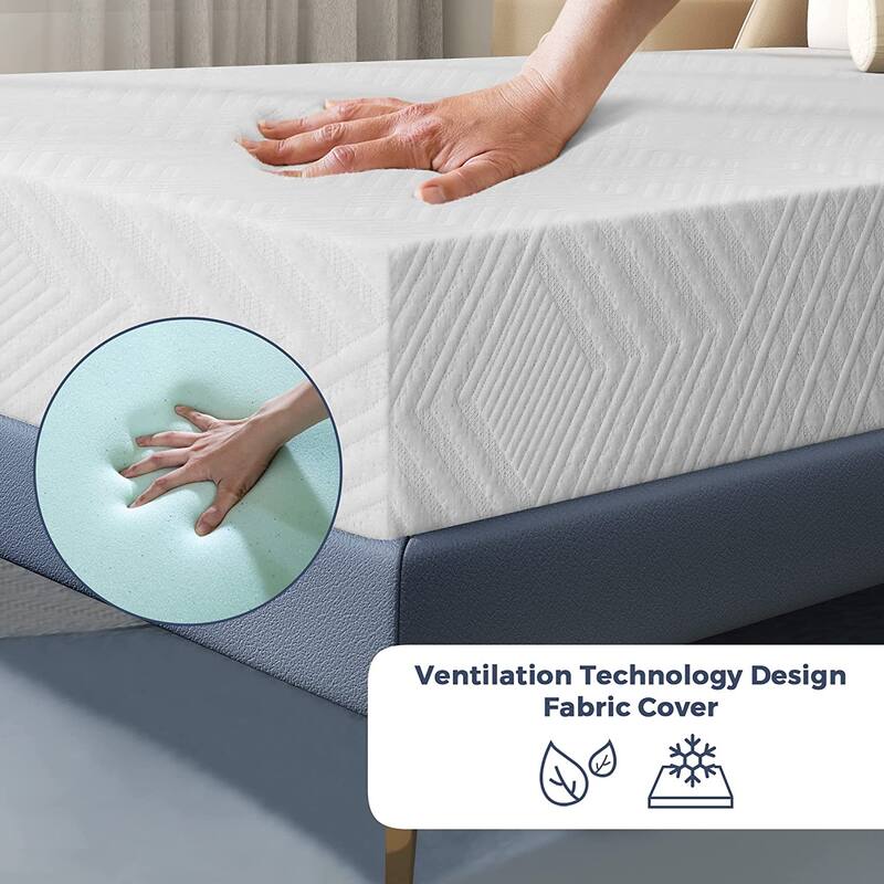 6 inch Full Mattress in a Box, Gel Memory Foam Mattresses Made in USA for Full Bed, Medium Firm