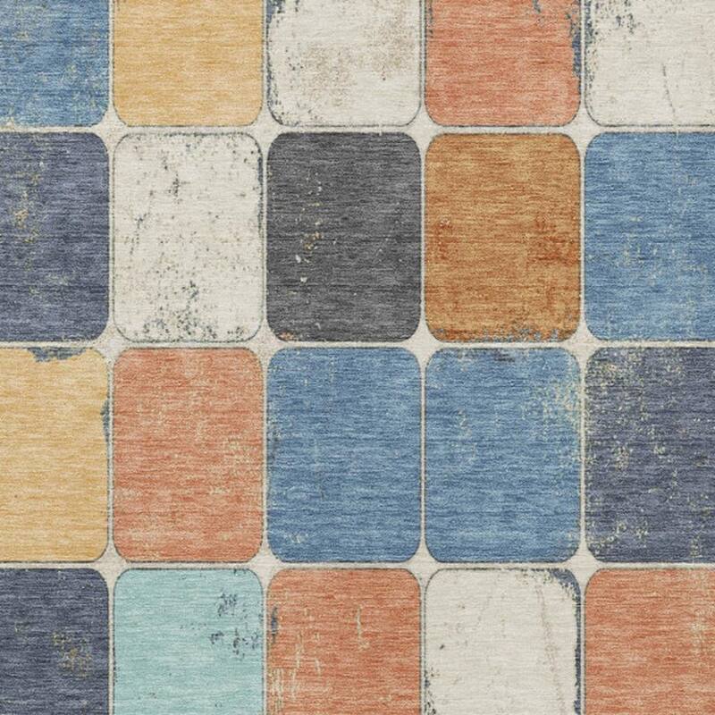 HomeRoots Geometric Transitional Rectangle Outdoor Rug