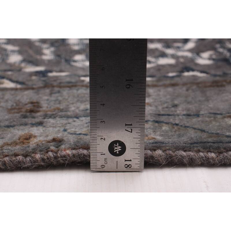 ECARPETGALLERY Hand-knotted Color Transition Grey Wool Rug - 8'11 x 11'9