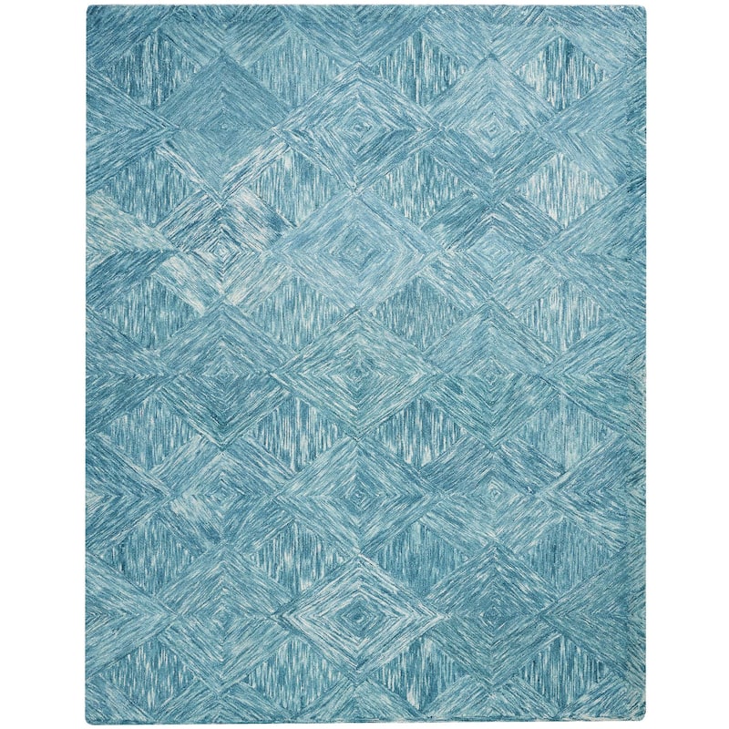 Nourison Linked Geometric Diamond Area Rug.