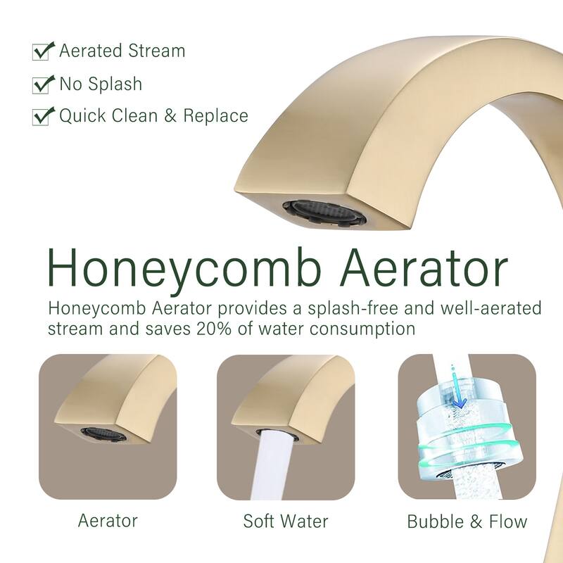 Topcraft Two Handle Bathroom Sink Faucet with Pop-Up Drainer