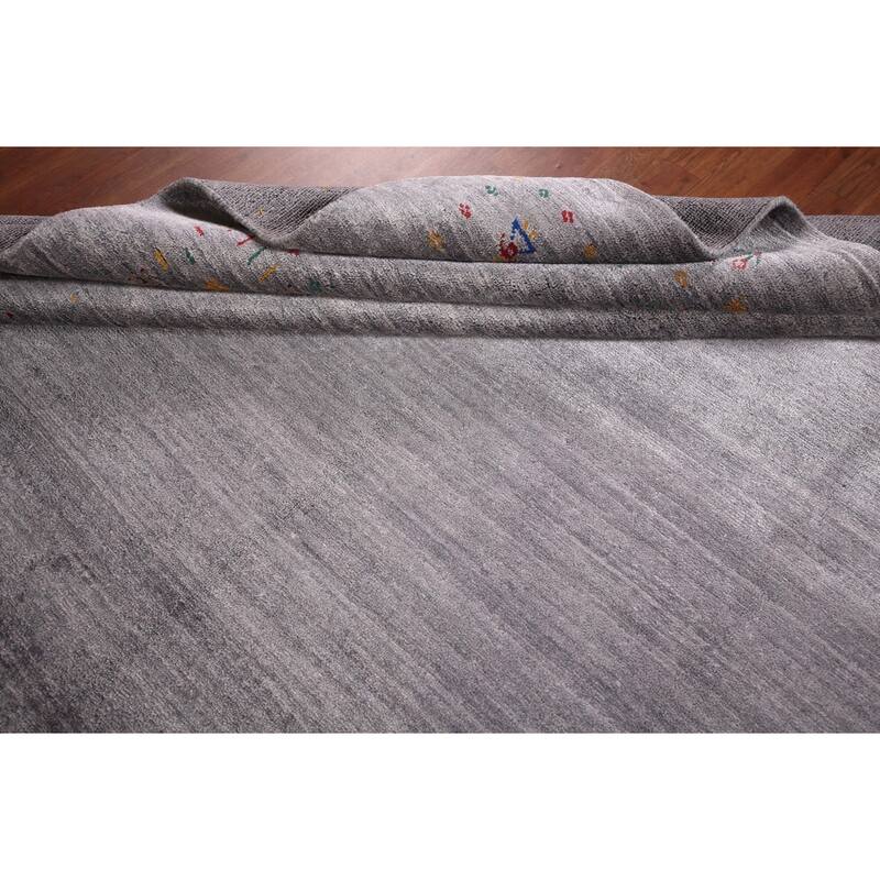 Tribal Gabbeh Indian Square Area Rug Silk Carpet - 7'9" X 8'2"