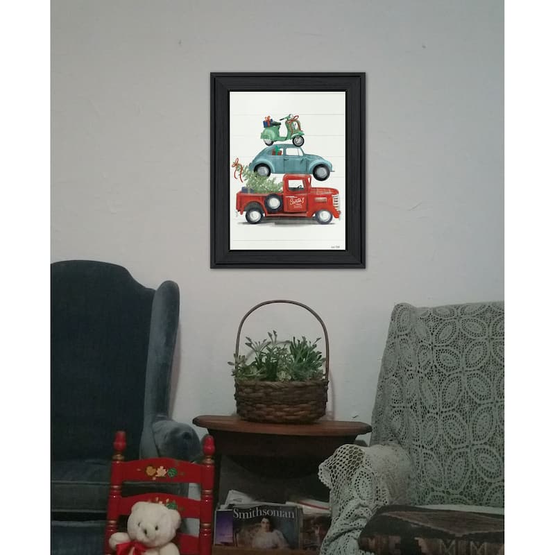 TrendyDecor4U Contemporary "Holiday Travels" Framed Print Wall Art