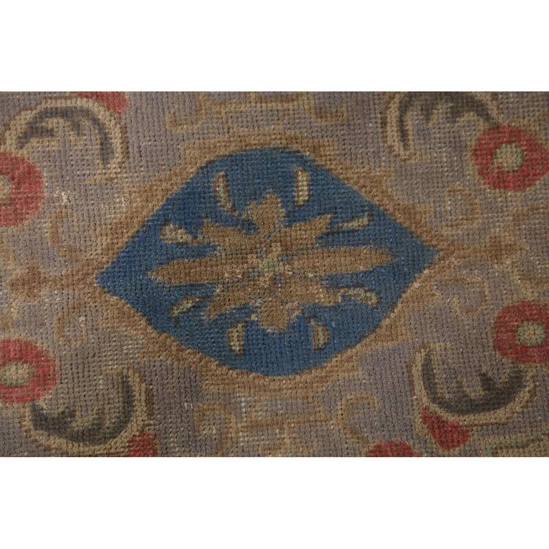 Blue Traditional Tabriz Persian Rug Hand-Knotted Wool Carpet - 9'4"x 12'7"