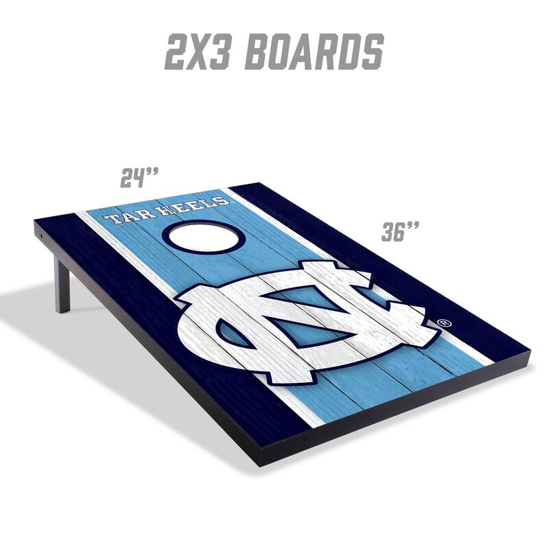 North Carolina Tar Heels NCAA Compact 2x3 Tailgate Cornhole Board Set