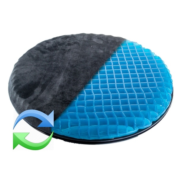 360 Swivel Rotating Car Seat Cushion Orthopedic Honeycomb Gel Easy In Out - Black - 16 inches. Opens flyout.