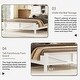 preview thumbnail 5 of 18, 3-Piece Queen Size Bedroom Set - Farmhouse Platform Bed with Double Sliding Door Storage Headboard, Nightstand, and Dresser