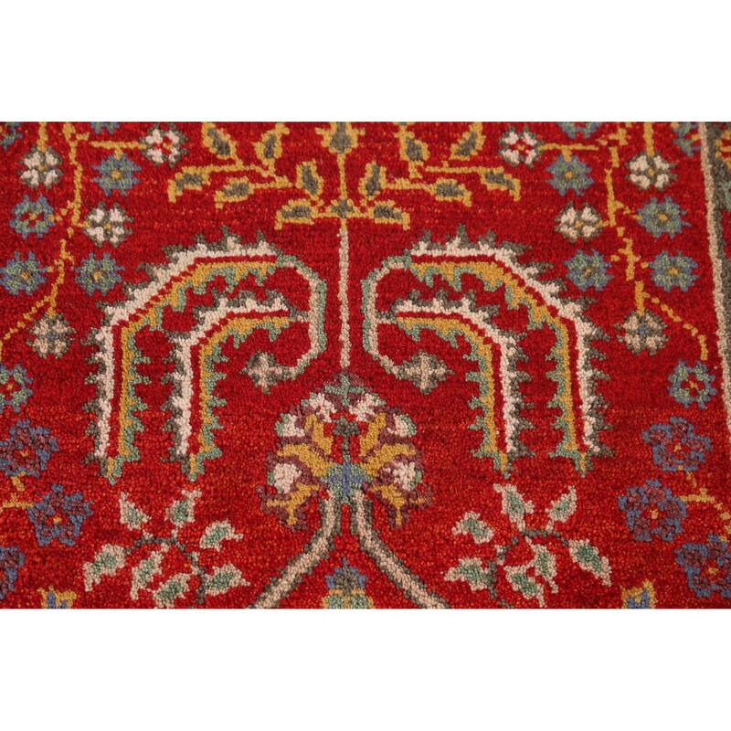 Red Heriz Serapi Indian Runner Rug Handmade Wool Carpet - 2'6" x 7'11"