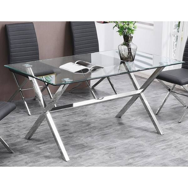 Best Master Furniture 63 Inch Rectangular Dining Table Overstock