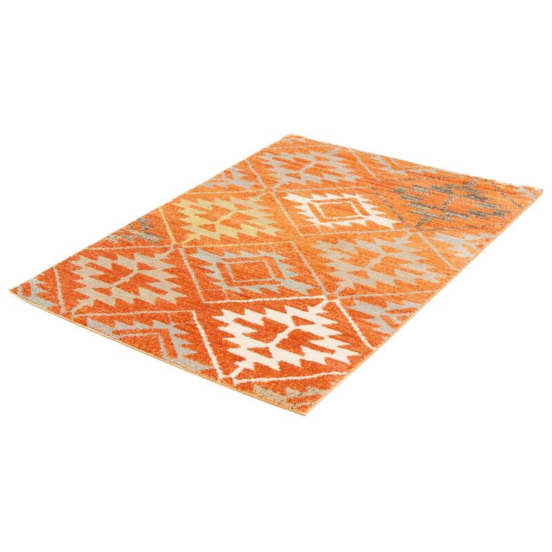 ECARPETGALLERY Ariella Orange Casual Rug