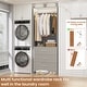 preview thumbnail 16 of 81, Cimly Closet System with Wood Drawers and Hanging Rods, Organizer Wardrobe for Walk-in and Reach-in Closet