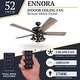 preview thumbnail 4 of 15, 52" The Gray Barn Stormy Grain Farmhouse Aged Bronze LED Ceiling Fan with Remote Control