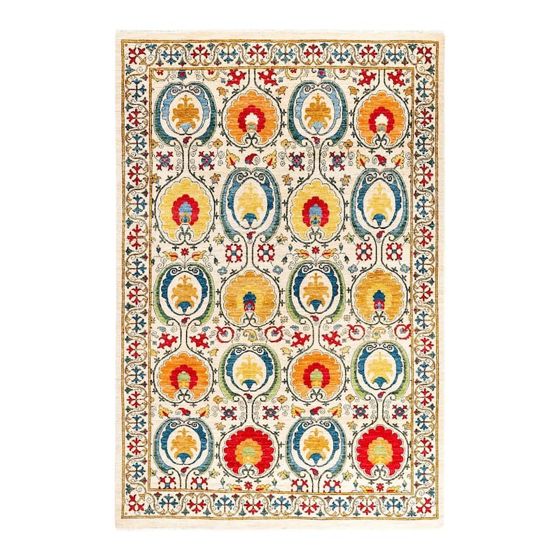 Contemporary Overdyed Wool Hand Knotted Area Rug - 6' 1" x 8' 10"