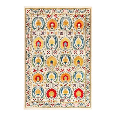 Contemporary Overdyed Wool Hand Knotted Area Rug - 6' 1" x 8' 10"