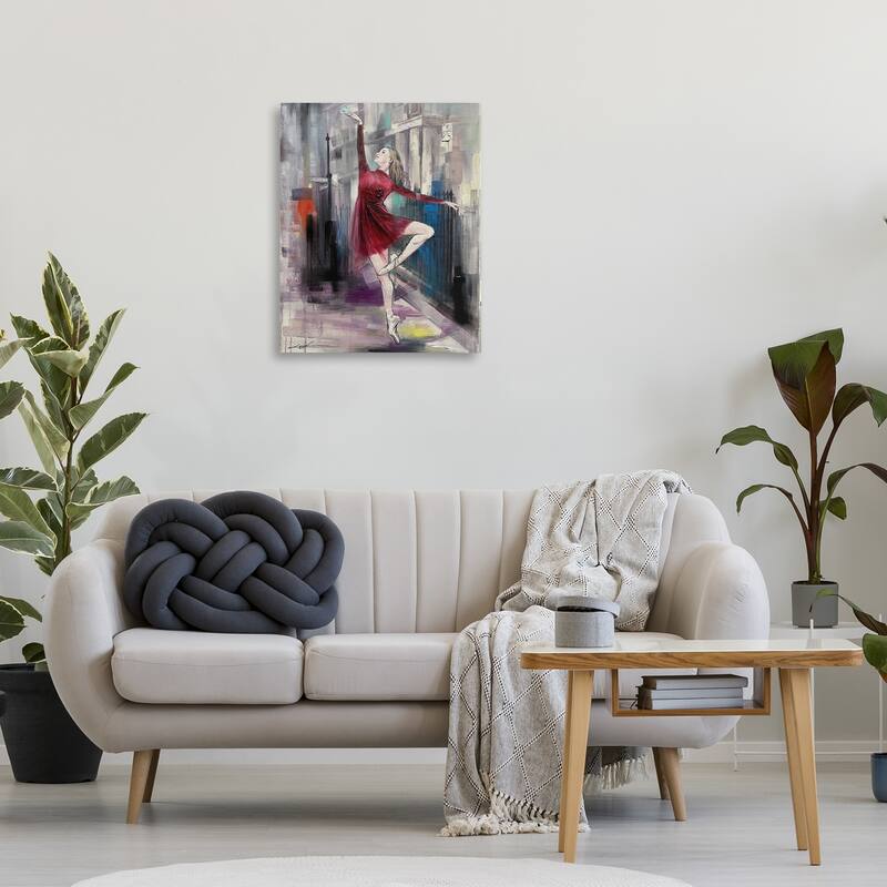 Stupell Ballet on City Street Canvas Wall Art Design By Lucille Lee