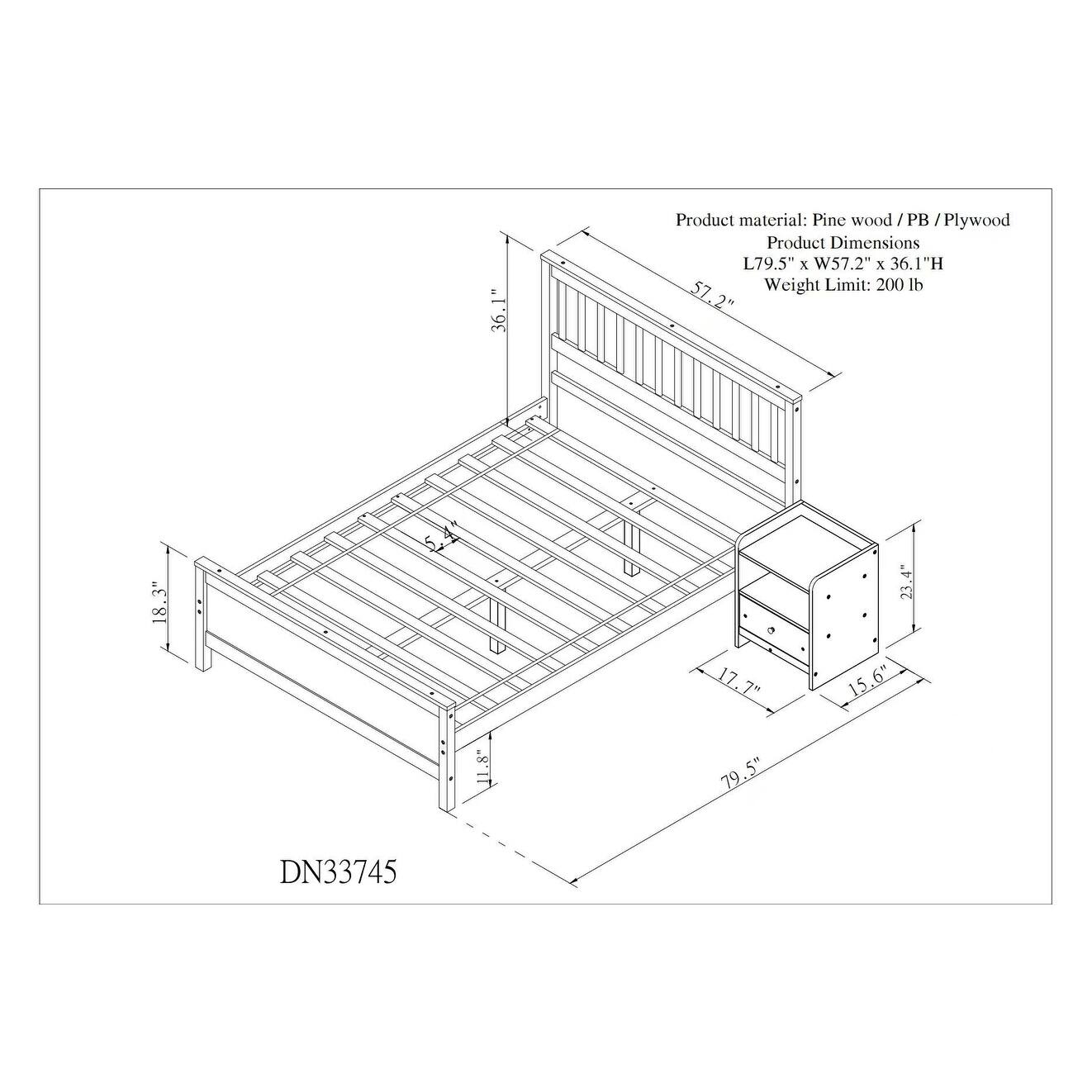 Twin Size Platform Bed w/ Footboard Bench, 2 Drawers Storage Bed Frame, Grey Bed Bath & Beyond