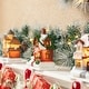 preview thumbnail 2 of 14, Glitzhome 6"H Christmas Lighted Resin House Stocking Holders Mantel Ornament (Set of 3)
