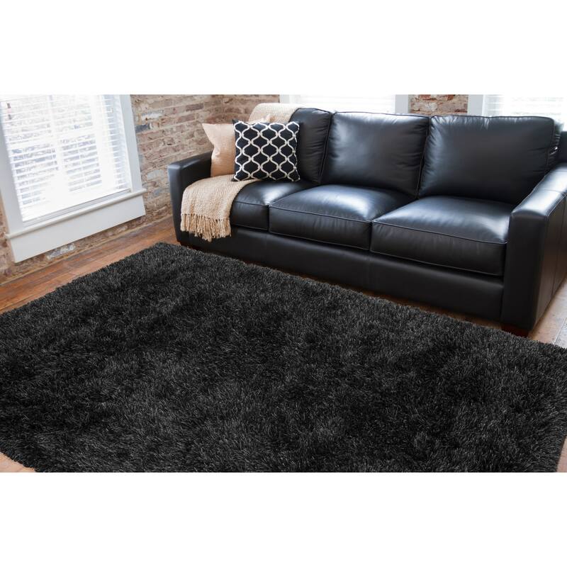 The Curated Nomad Baden Hand-woven Wool Soft Shag Area Rug