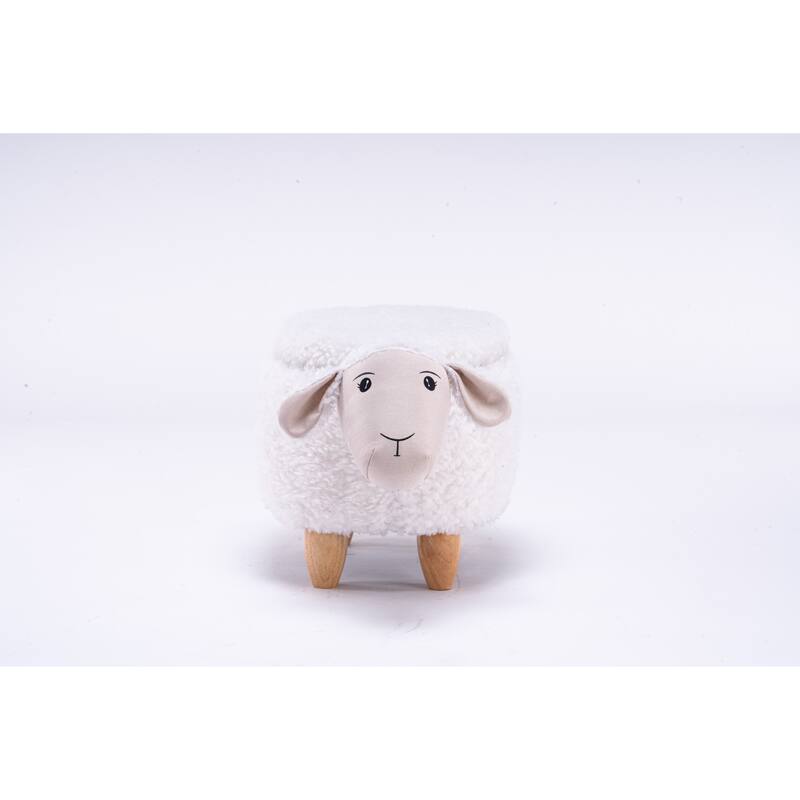 Animal Upholstered Storage Kids Ottoman