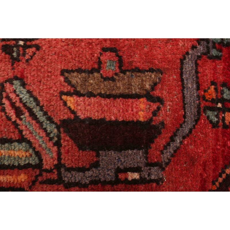 ECARPETGALLERY Hand-knotted Andelz Red Wool Rug - 3'10 x 7'10