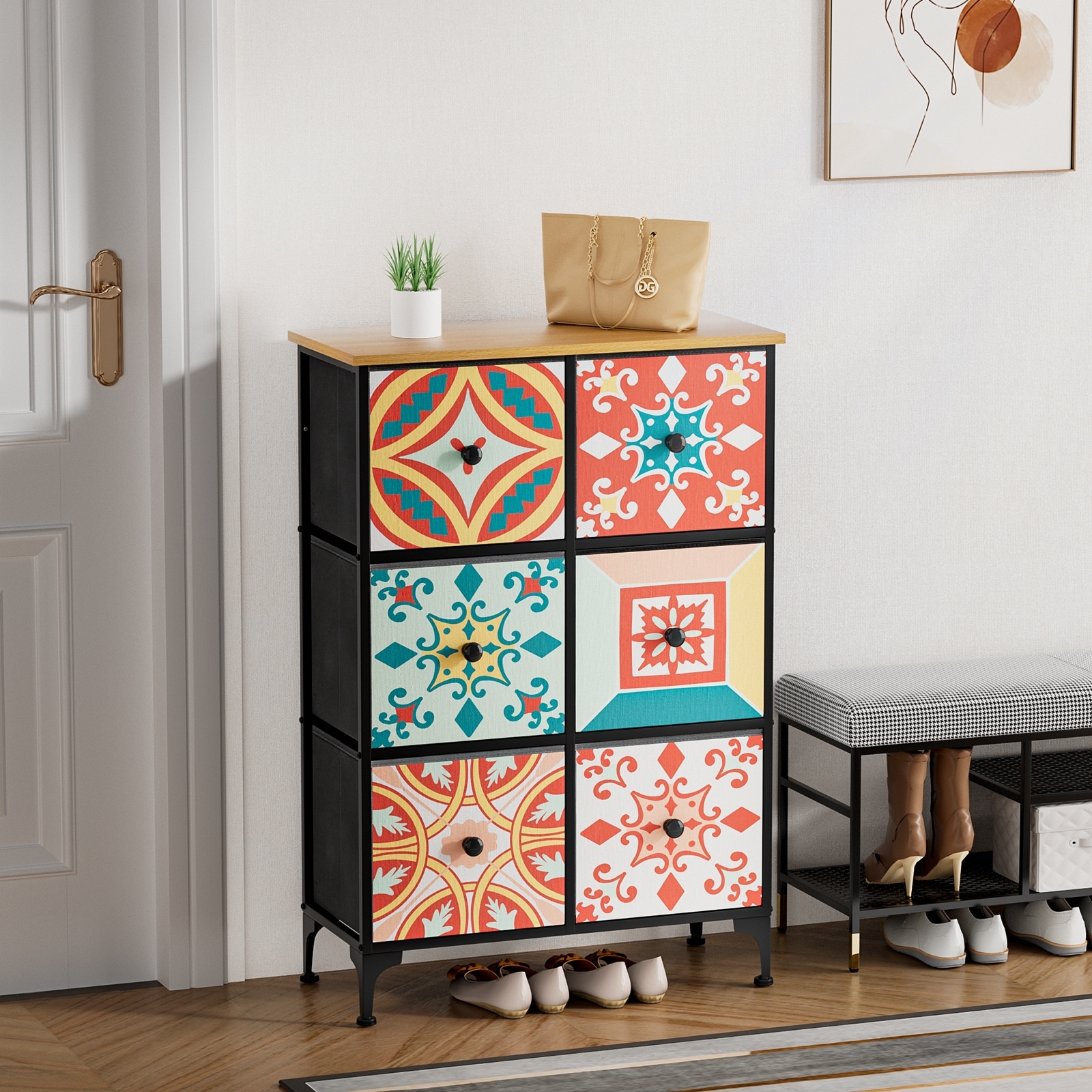 Boho tall sale dresser