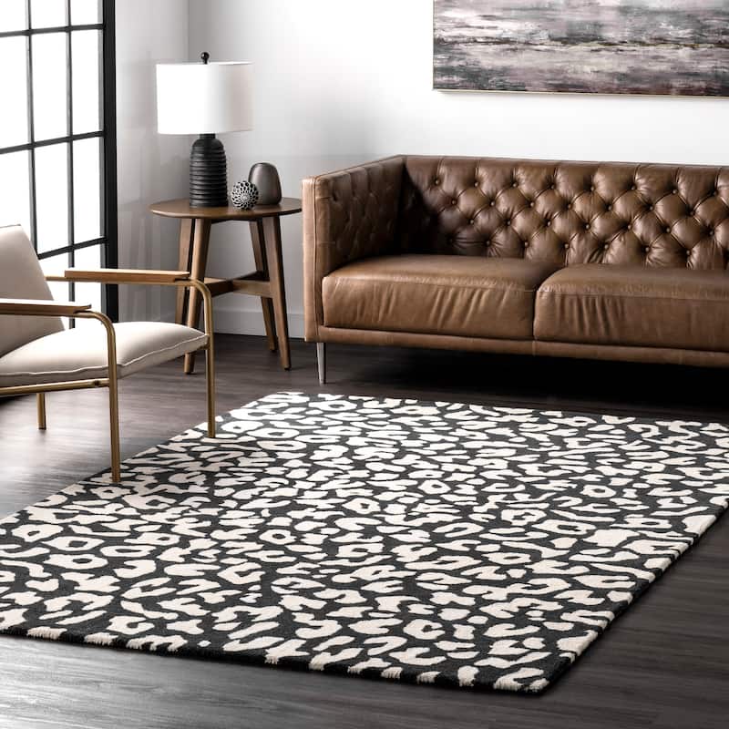 Nuloom Rorie Leopard Print Wool Area Rug