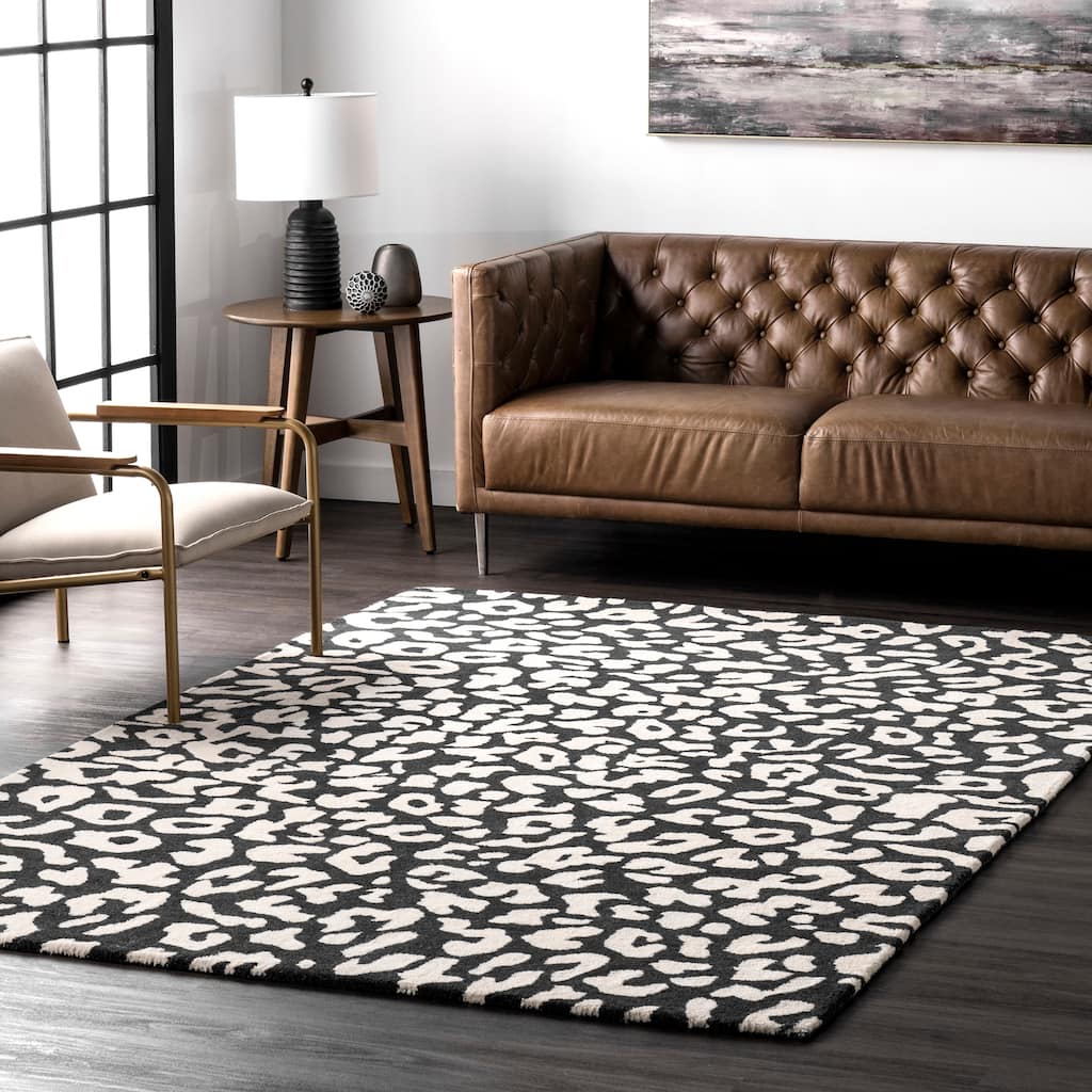 Nuloom Rorie Leopard Print Wool Area Rug