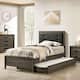 Furniture of America Aury Rustic Grey Bed and Trundle Set