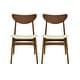 preview thumbnail 4 of 31, Anise Faux Leather and Rubberwood Dining Chair (Set of 2) by Christopher Knight Home