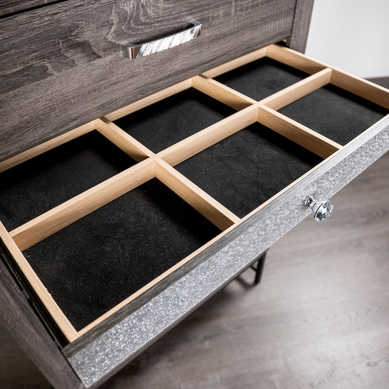 Furniture of America Heinisk Contemporary Grey 5-Drawer Chest