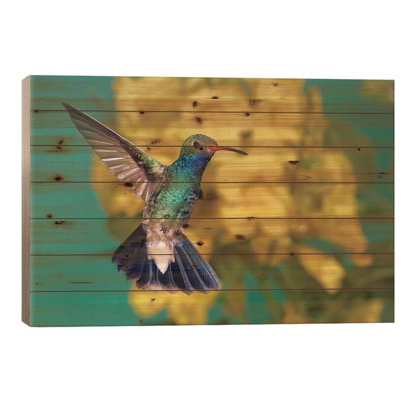 Detailed Beauty Print On Wood by Janet Fikar - Multi-Color - 26x40x1.5